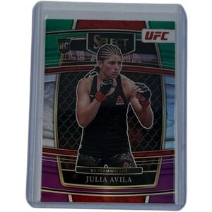2022 Panini Select UFC Concourse Green & Purple Prizm Julia Avila #91 Rookie RC